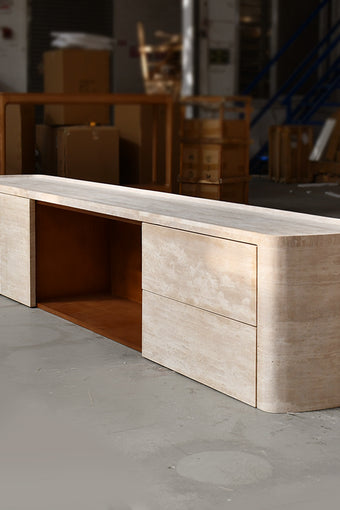 Olanda multimedia console in travertine