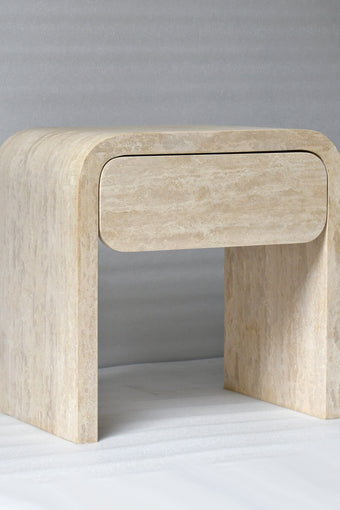 Table de chevet Serenity en travertin