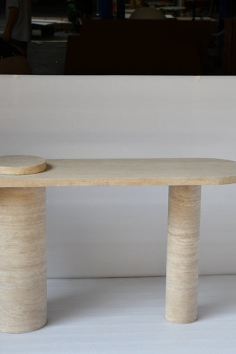 Table console Céra en travertin