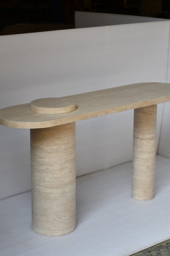 Table console Céra en travertin